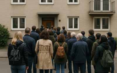 Wohnungsnot-Massenbesichtigung.